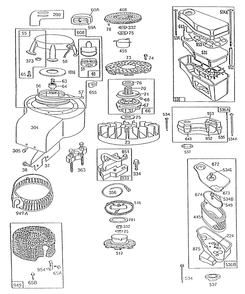 Blower Hsg,rewind,a/C,grds Diagram and Parts List for 193702-0164-XX  Briggs and Stratton Engine